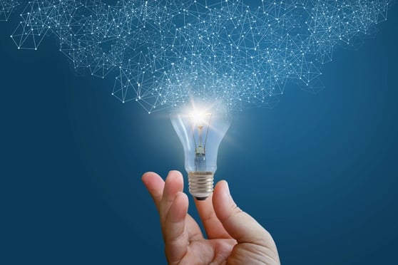 Visual representation of the business impact of AI, showcasing innovation and data-driven solutions.